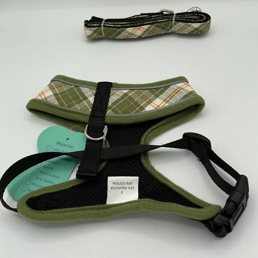 PUPTECK Soft Mesh Dog Harness and Leash Set Pet size S NWT